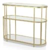 Invergarry Mirrored and Tempered Glass Sofa Table Gold - miBasics -Console Tables Sales unnamed file 5622