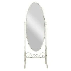 Olivia & May Vintage Metal Console Mirror White - Olivia & May -Console Tables Sales unnamed file 5633