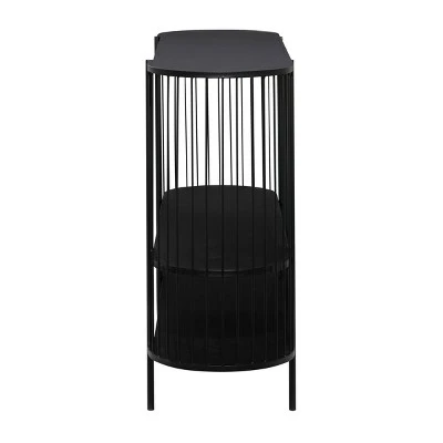 Olivia & May Contemporary Metal Console Table Black - Olivia & May 5 Olivia & May Contemporary Metal Console Table Black - Olivia & May - Image 4