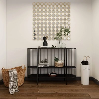 Olivia & May Contemporary Metal Console Table Black - Olivia & May 11 Olivia & May Contemporary Metal Console Table Black - Olivia & May - Image 10