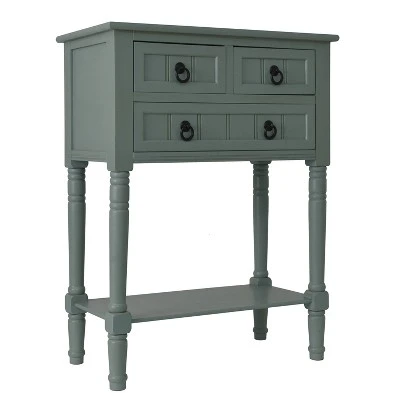 3 Drawer Westerman Console Antique Iced Blue - Decor Therapy 2 3 Drawer Westerman Console Antique Iced Blue - Decor Therapy
