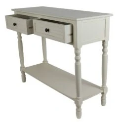 Simplify Shutter Drawer Console Table Cream - Decor Therapy