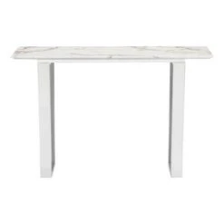 Modern Rectangular Faux Marble Console Table - Stone, Brushed Stainless Steel - Zm Home 11 Modern Rectangular Faux Marble Console Table - Stone, Brushed Stainless Steel - Zm Home -Console Tables Sales unnamed file 5703