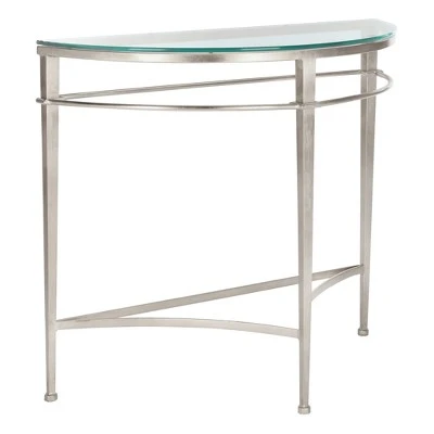 Baur Antique Silver Glass Console Table Antique Silver - Safavieh 5 Baur Antique Silver Glass Console Table Antique Silver - Safavieh - Image 3