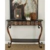 Olivia & May Traditional Metal Console Table - Dark Brown - Olivia & May 2 Olivia & May Traditional Metal Console Table - Dark Brown - Olivia & May -Console Tables Sales unnamed file 5720