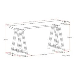 Hawkins Solid Wood Console Sofa Table - Wyndenhall Medium Saddle Brown -Console Tables Sales unnamed file 573