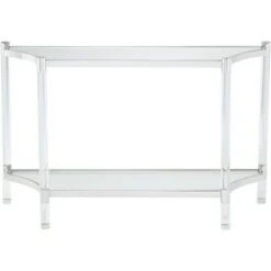 55 Downing Street Modern Acrylic Rectangular Console Table 48" x 16" with Shelf Clear Thin Sleek Legs Living Room Bedroom Bedside 6 55 Downing Street Modern Acrylic Rectangular Console Table 48" x 16" with Shelf Clear Thin Sleek Legs Living Room Bedroom Bedside -Console Tables Sales unnamed file 5735