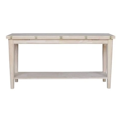 Prevail Flip Open Console/Sofa Table - International Concepts Natural 4 Prevail Flip Open Console/Sofa Table - International Concepts Natural - Image 2