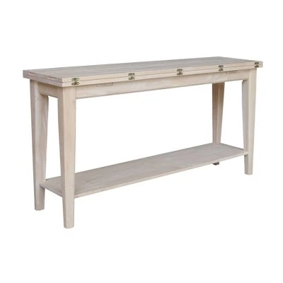 Prevail Flip Open Console/Sofa Table - International Concepts Natural 6 Prevail Flip Open Console/Sofa Table - International Concepts Natural - Image 4