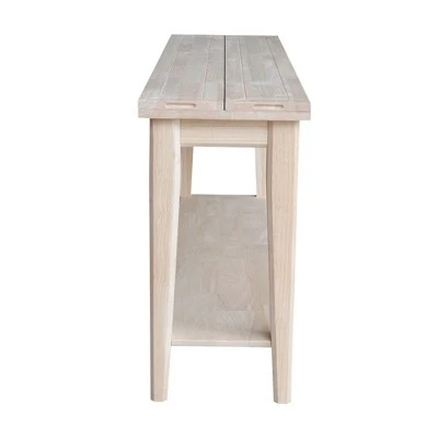 Prevail Flip Open Console/Sofa Table - International Concepts Natural 9 Prevail Flip Open Console/Sofa Table - International Concepts Natural - Image 7