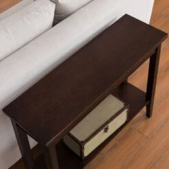 Laurent Hall Stand Chocolate Cherry Finish - Leick Home -Console Tables Sales unnamed file 630