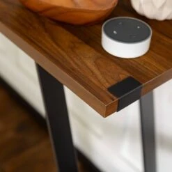 Urban Industrial Entry Table with Wood and Metal - Saracina Home Dark Walnut 17 Urban Industrial Entry Table with Wood and Metal - Saracina Home Dark Walnut -Console Tables Sales unnamed file 648