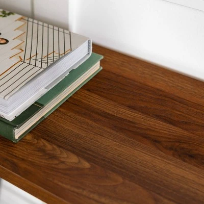 Urban Industrial Entry Table with Wood and Metal - Saracina Home Dark Walnut 7 Urban Industrial Entry Table with Wood and Metal - Saracina Home Dark Walnut - Image 5