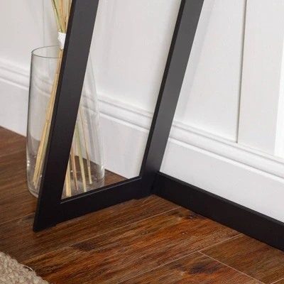 Urban Industrial Entry Table with Wood and Metal - Saracina Home Dark Walnut 9 Urban Industrial Entry Table with Wood and Metal - Saracina Home Dark Walnut - Image 7