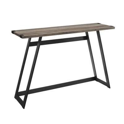 Urban Industrial Entry Table with Wood and Metal - Saracina Home Dark Walnut 13 Urban Industrial Entry Table with Wood and Metal - Saracina Home Dark Walnut - Image 11
