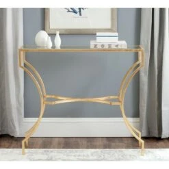 Alphonse Console - Gold/Glass - Safavieh