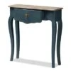 Mazarine Classic and Provincial Spruce Finished Console Table Blue - Baxton Studio 2 Mazarine Classic and Provincial Spruce Finished Console Table Blue - Baxton Studio -Console Tables Sales unnamed file 677