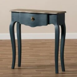 Mazarine Classic and Provincial Spruce Finished Console Table Blue - Baxton Studio 20 Mazarine Classic and Provincial Spruce Finished Console Table Blue - Baxton Studio -Console Tables Sales unnamed file 685