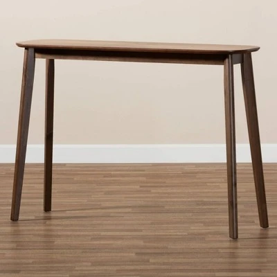 Wendy Wood Console Table Walnut - Baxton Studio 4 Wendy Wood Console Table Walnut - Baxton Studio - Image 2