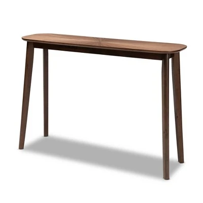 Wendy Wood Console Table Walnut - Baxton Studio 8 Wendy Wood Console Table Walnut - Baxton Studio - Image 6