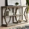 Crestview Collection Farmhouse Chestnut Wood Three-Tier Console Table 64" x 36" Brown Antique White for Living Room Entryway House 1 Crestview Collection Farmhouse Chestnut Wood Three-Tier Console Table 64" x 36" Brown Antique White for Living Room Entryway House -Console Tables Sales unnamed file 693