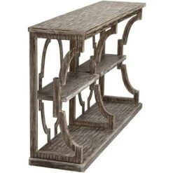 Crestview Collection Farmhouse Chestnut Wood Three-Tier Console Table 64" x 36" Brown Antique White for Living Room Entryway House 14 Crestview Collection Farmhouse Chestnut Wood Three-Tier Console Table 64" x 36" Brown Antique White for Living Room Entryway House -Console Tables Sales unnamed file 697