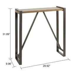 Slim Trestle Frame Console Table Gunmetal/Wood - Silverwood 7 Slim Trestle Frame Console Table Gunmetal/Wood - Silverwood -Console Tables Sales unnamed file 747