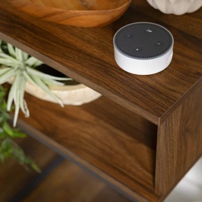 Visconti Boho Slat Door Entry Table - Saracina Home Dark Walnut 10 Visconti Boho Slat Door Entry Table - Saracina Home Dark Walnut - Image 8