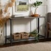 Benny Urban Industrial Angle Iron Entryway Table - Saracina Home Dark Walnut -Console Tables Sales unnamed file 773