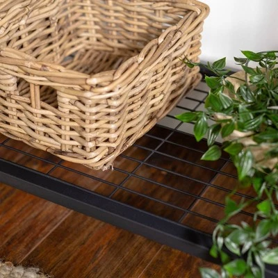 Benny Urban Industrial Angle Iron Entryway Table - Saracina Home Dark Walnut 8 Benny Urban Industrial Angle Iron Entryway Table - Saracina Home Dark Walnut - Image 6