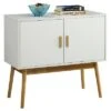 Oslo Storage Console White/Woodgrain - Breighton Home -Console Tables Sales unnamed file 789