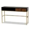Uriel Two-Tone Wood and Metal 1 Drawer Console Table Natural Brown/Black/Gold - Baxton Studio 2 Uriel Two-Tone Wood and Metal 1 Drawer Console Table Natural Brown/Black/Gold - Baxton Studio -Console Tables Sales unnamed file 812