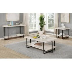 Grislare Rectangular Sofa Table - HOMES: Inside + Out Antique White/black -Console Tables Sales unnamed file 825