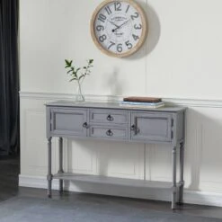 Olivia & May Traditional Wood Console Table Gray - Olivia & May