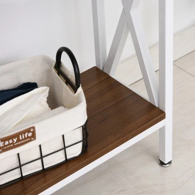 HOMCOM Industrial Style Entryway Console Table Desk with Shelf Living Room Bedroom 9 HOMCOM Industrial Style Entryway Console Table Desk with Shelf Living Room Bedroom - Image 7