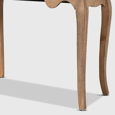 2 Drawer Clarice Natural Finished Wood and Metal Console Table Brown/Gold - Baxton Studio 8 2 Drawer Clarice Natural Finished Wood and Metal Console Table Brown/Gold - Baxton Studio - Image 6