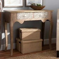 2 Drawer Clarice Natural Finished Wood and Metal Console Table Brown/Gold - Baxton Studio 17 2 Drawer Clarice Natural Finished Wood and Metal Console Table Brown/Gold - Baxton Studio -Console Tables Sales unnamed file 886