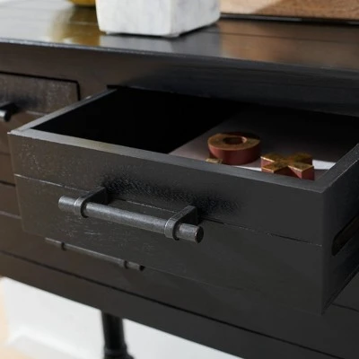 Filbert 3 Drawers Console Table - Safavieh Black 4 Filbert 3 Drawers Console Table - Safavieh Black - Image 2