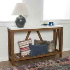 Taylen A Frame Farmhouse Entryway Console Table - Saracina Home Dark Walnut/white Oak 19 Taylen A Frame Farmhouse Entryway Console Table - Saracina Home Dark Walnut/white Oak -Console Tables Sales unnamed file 93