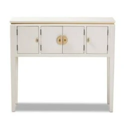 Aiko Wood Console Table White - Baxton Studio